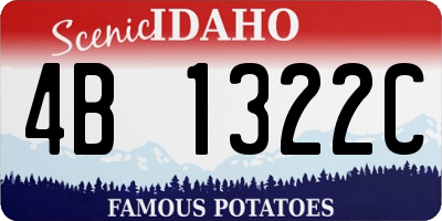 ID license plate 4B1322C