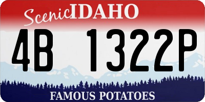 ID license plate 4B1322P