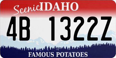 ID license plate 4B1322Z