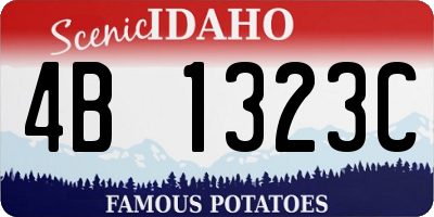 ID license plate 4B1323C