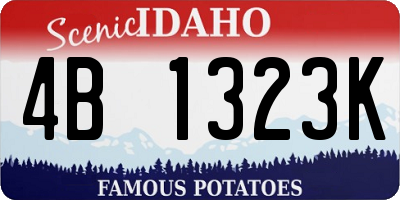 ID license plate 4B1323K