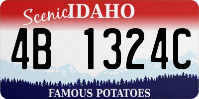 ID license plate 4B1324C
