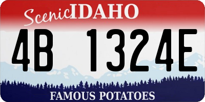 ID license plate 4B1324E