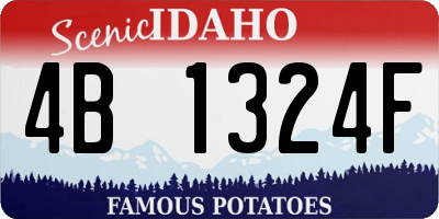 ID license plate 4B1324F