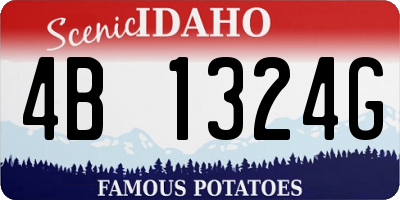 ID license plate 4B1324G