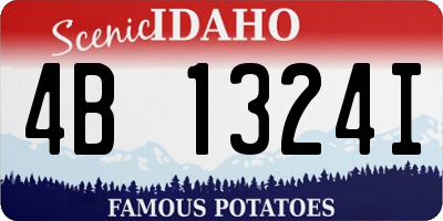 ID license plate 4B1324I
