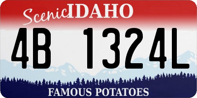 ID license plate 4B1324L