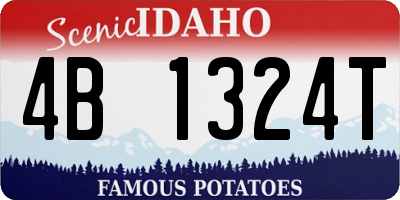 ID license plate 4B1324T
