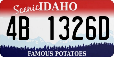 ID license plate 4B1326D