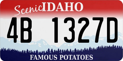 ID license plate 4B1327D
