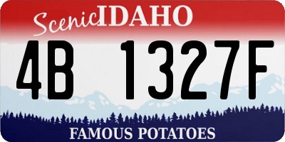 ID license plate 4B1327F