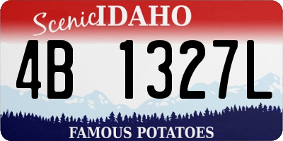 ID license plate 4B1327L