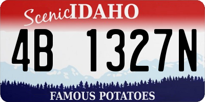 ID license plate 4B1327N