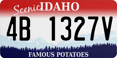 ID license plate 4B1327V
