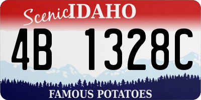 ID license plate 4B1328C