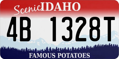 ID license plate 4B1328T