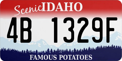 ID license plate 4B1329F
