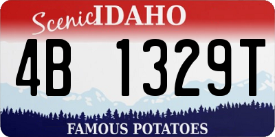 ID license plate 4B1329T