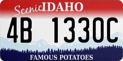 ID license plate 4B1330C