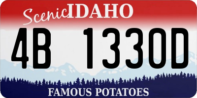 ID license plate 4B1330D