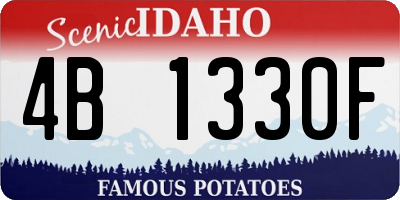 ID license plate 4B1330F