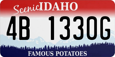 ID license plate 4B1330G