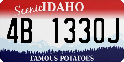 ID license plate 4B1330J