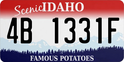 ID license plate 4B1331F
