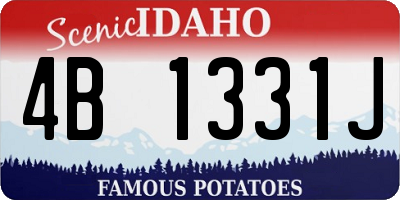 ID license plate 4B1331J