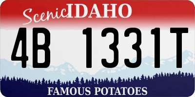 ID license plate 4B1331T
