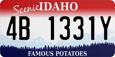 ID license plate 4B1331Y