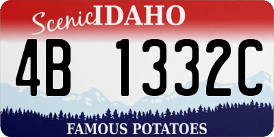 ID license plate 4B1332C