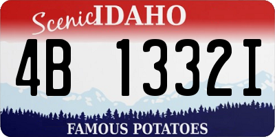 ID license plate 4B1332I