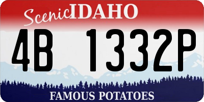 ID license plate 4B1332P