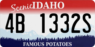 ID license plate 4B1332S