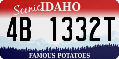 ID license plate 4B1332T