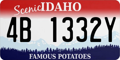 ID license plate 4B1332Y