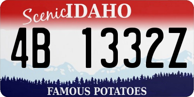 ID license plate 4B1332Z