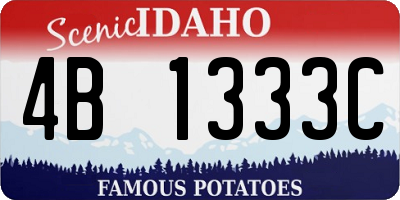 ID license plate 4B1333C
