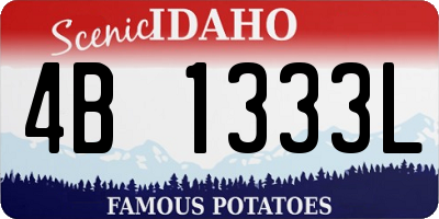 ID license plate 4B1333L