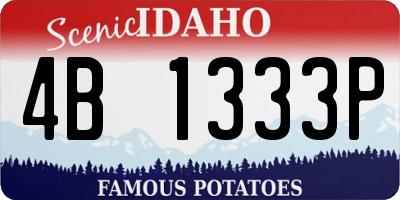 ID license plate 4B1333P