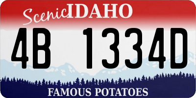 ID license plate 4B1334D