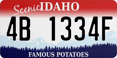 ID license plate 4B1334F
