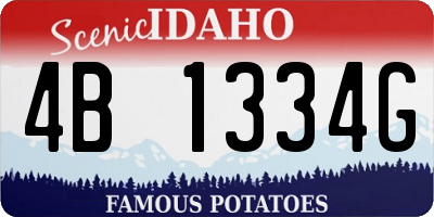 ID license plate 4B1334G