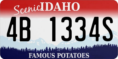 ID license plate 4B1334S