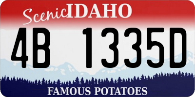 ID license plate 4B1335D