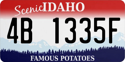 ID license plate 4B1335F