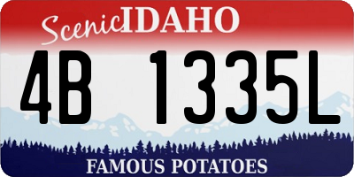 ID license plate 4B1335L