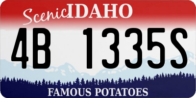 ID license plate 4B1335S