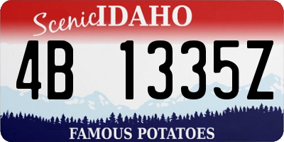 ID license plate 4B1335Z